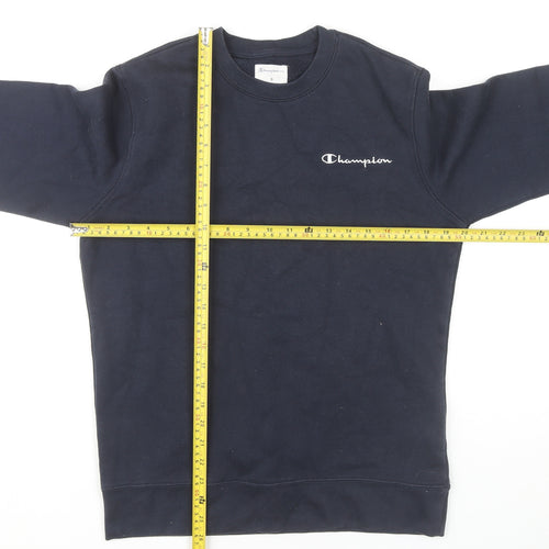 Champion Men’s Blue Small Pullover Sweatshirt Crew Neck Logo