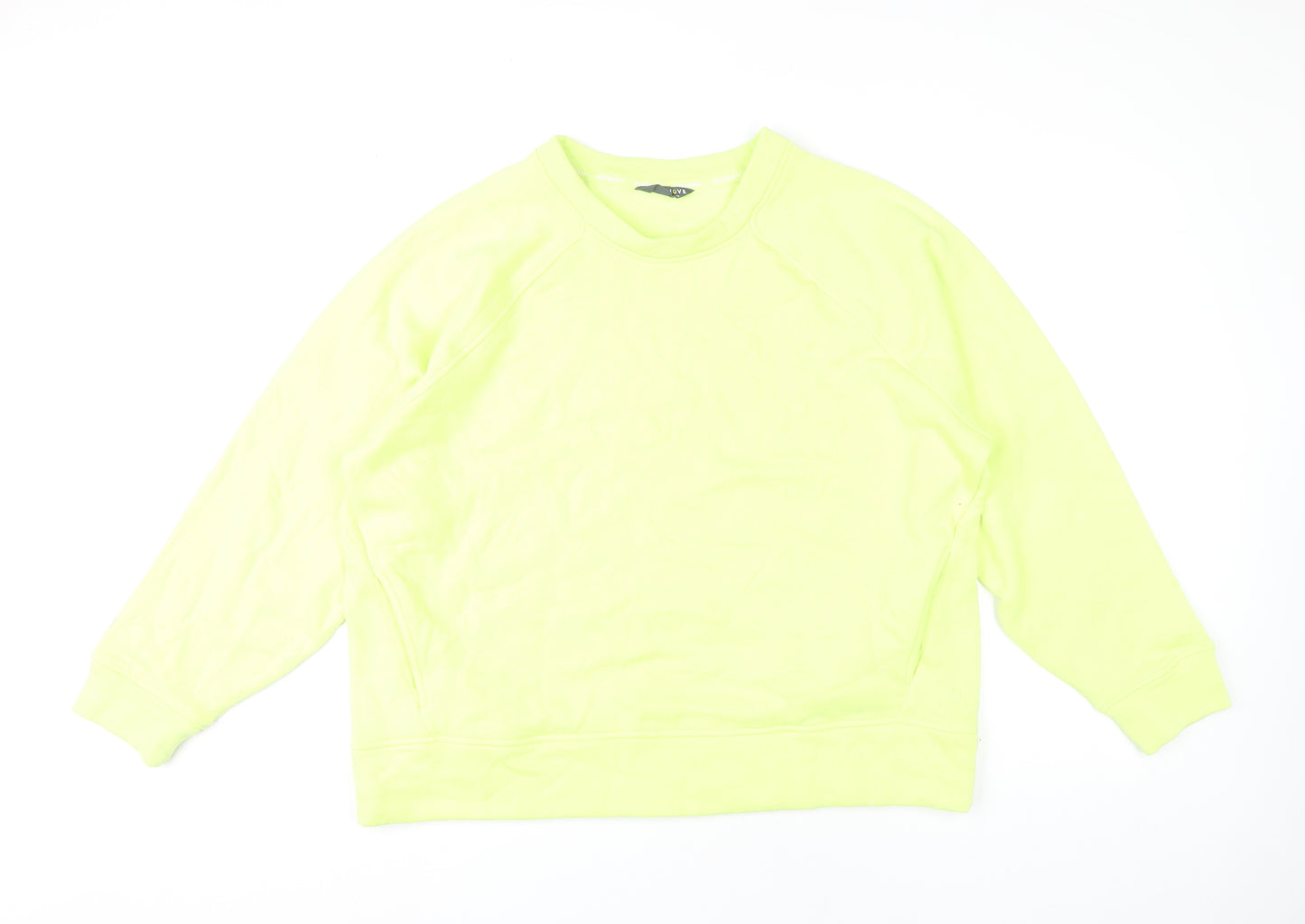 Marks and Spencer Womens Yellow Crew Neck Sweatshirt Size 18