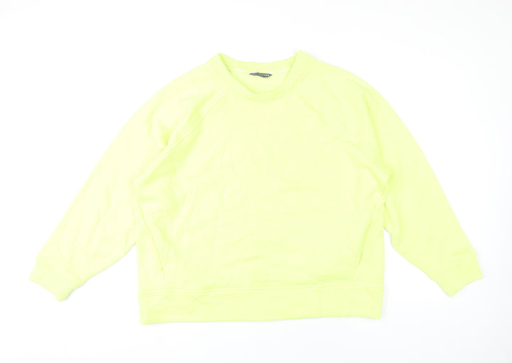 Marks and Spencer Womens Yellow Crew Neck Sweatshirt Size 18