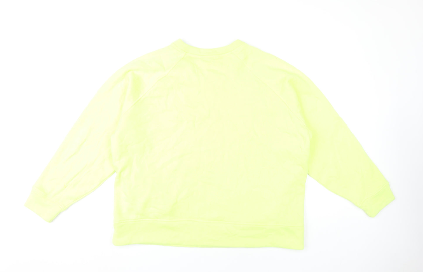 Marks and Spencer Womens Yellow Crew Neck Sweatshirt Size 18
