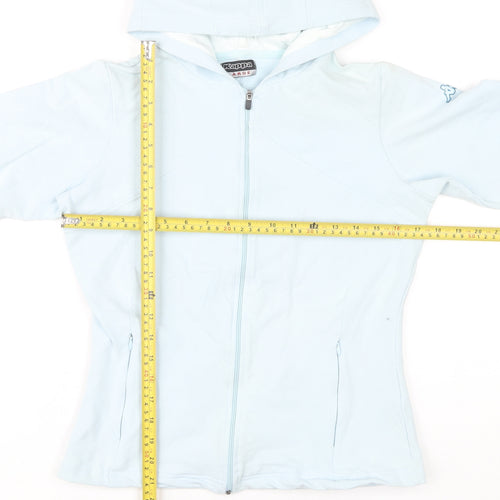 Kappa Women’s Light Blue Hoodie Full Zip Large Cotton Blend