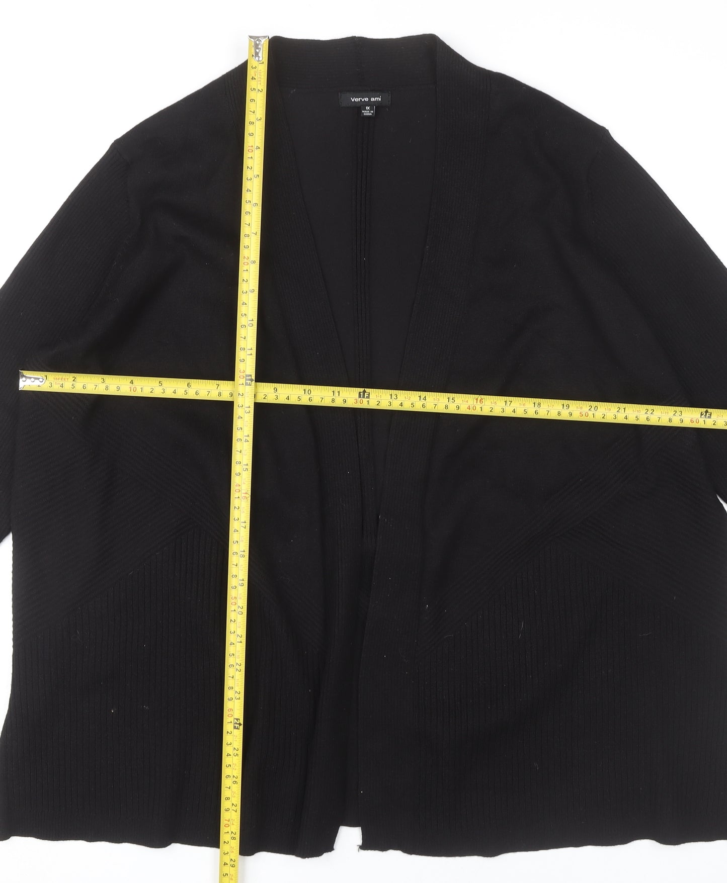 Verve Ami Womens Black Cardigan Size 18 Plus Long Sleeve Knit