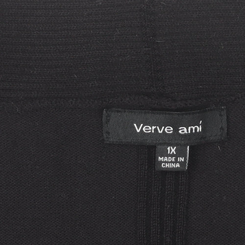 Verve Ami Womens Black Cardigan Size 18 Plus Long Sleeve Knit