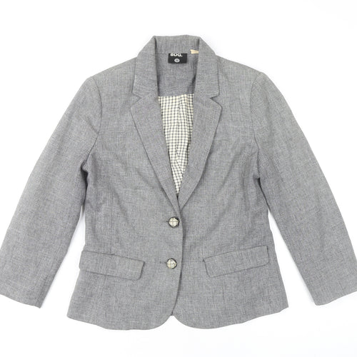 BDG Boys Grey Blazer Jacket Size S Classic Two-Button Notch Lapel
