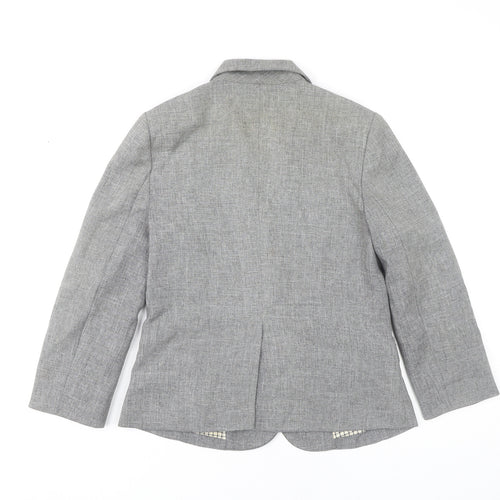 BDG Boys Grey Blazer Jacket Size S Classic Two-Button Notch Lapel