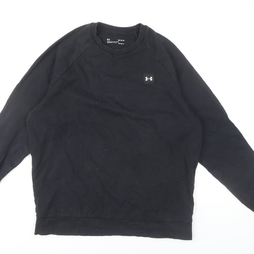 Under Armour Men’s Black M Pullover Crew Neck Sweatshirt Logo