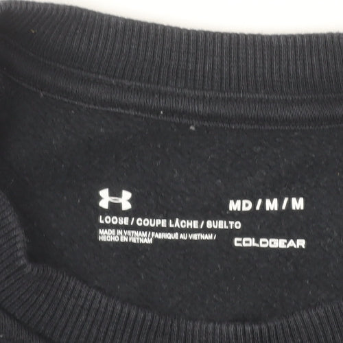 Under Armour Men’s Black M Pullover Crew Neck Sweatshirt Logo