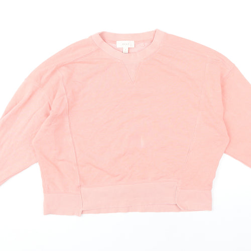 Next Women’s Pink Pullover Sweatshirt Size S Cotton Blend