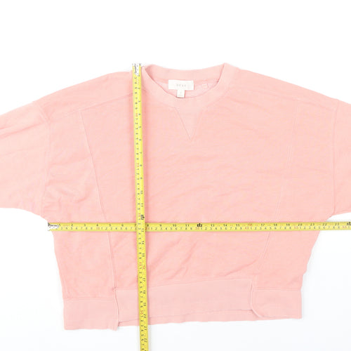 Next Women’s Pink Pullover Sweatshirt Size S Cotton Blend