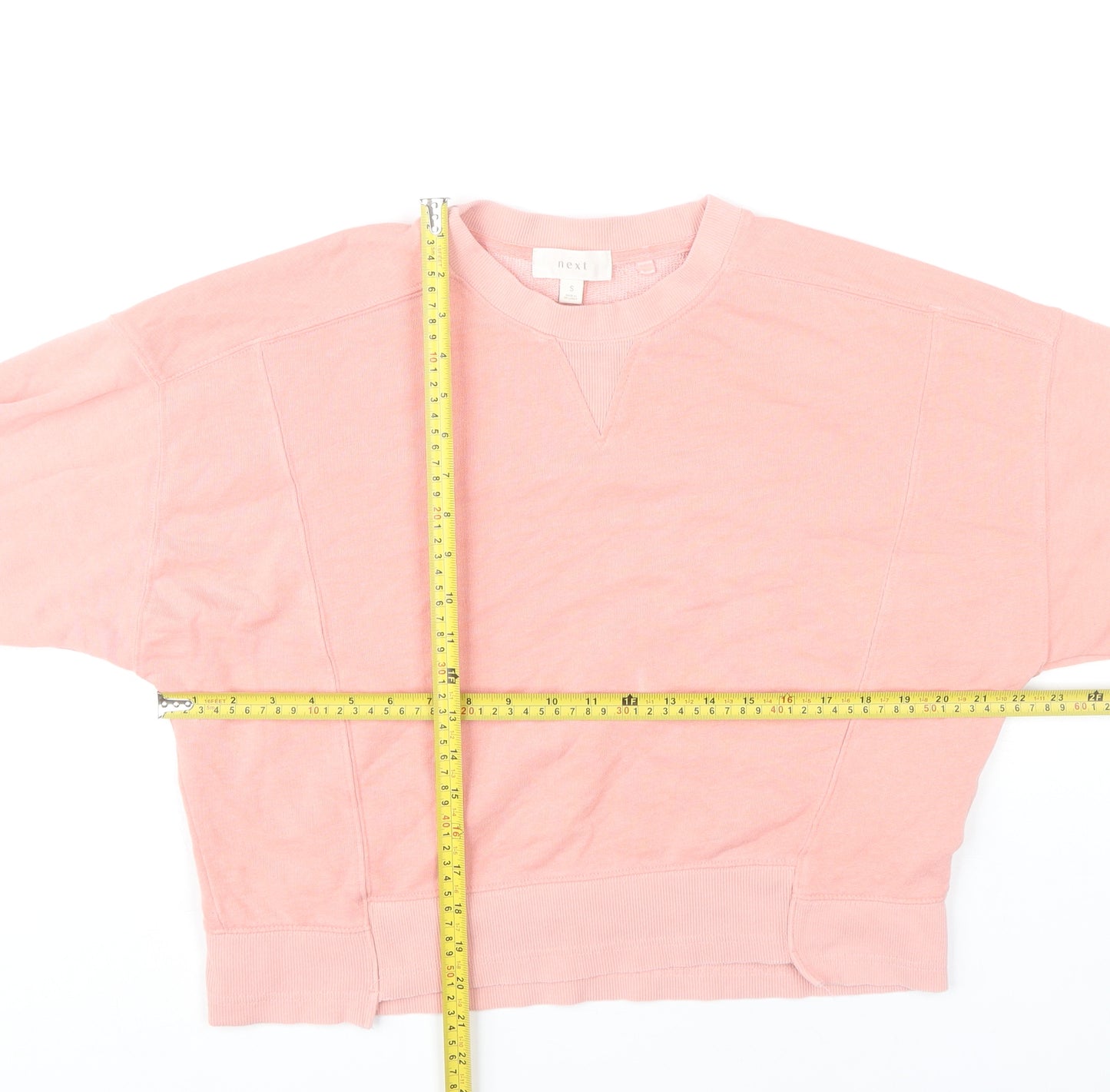 Next Women’s Pink Pullover Sweatshirt Size S Cotton Blend