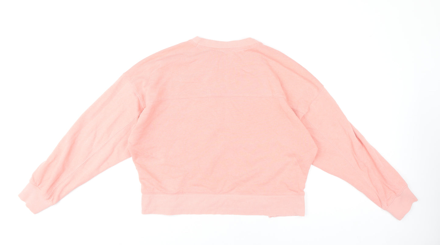Next Women’s Pink Pullover Sweatshirt Size S Cotton Blend
