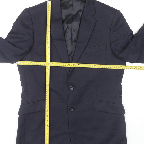 Brook Taverner Men’s Blue 38R Wool Blazer Jacket Classic Fit