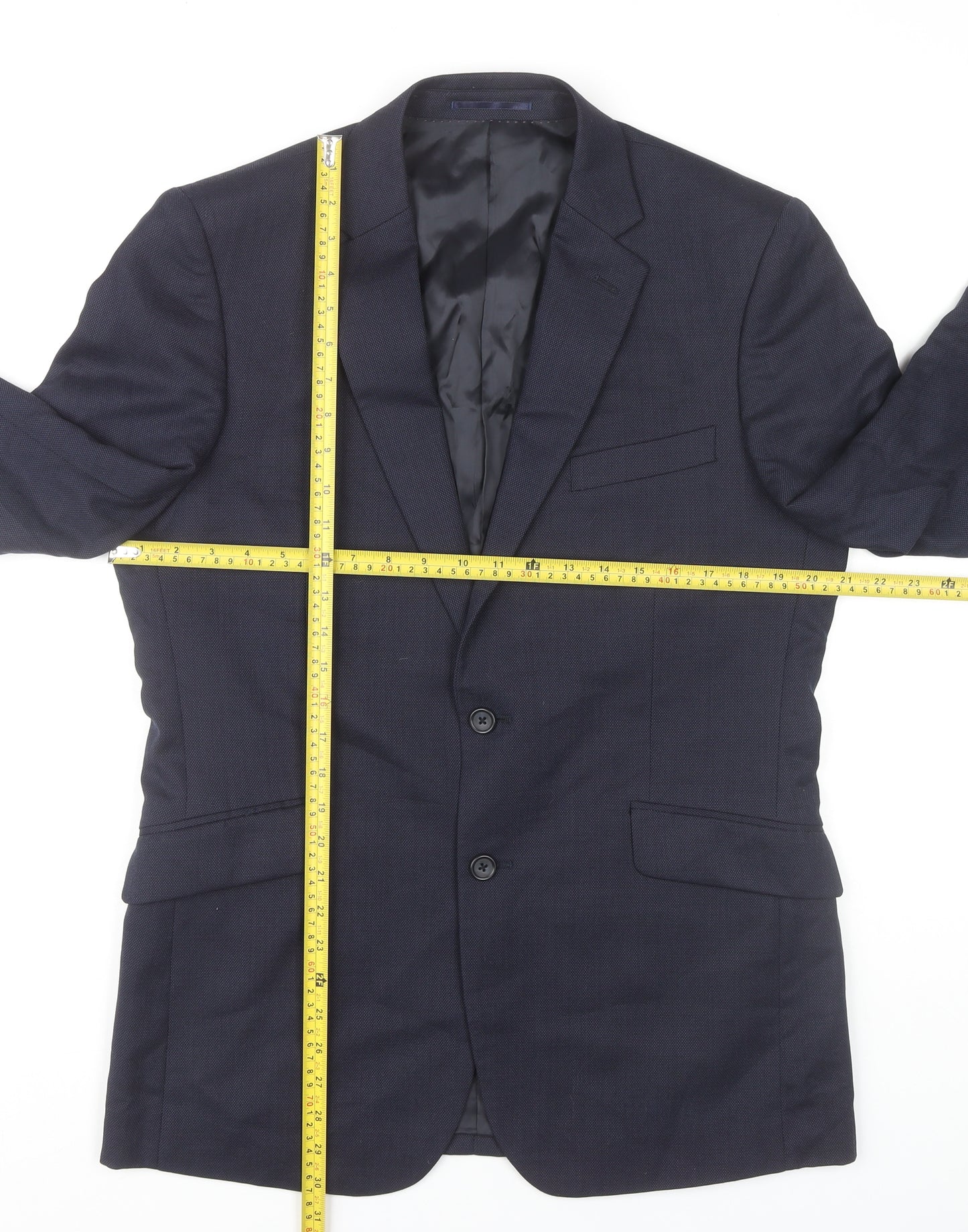 Brook Taverner Men’s Blue 38R Wool Blazer Jacket Classic Fit