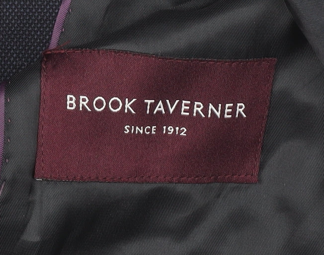 Brook Taverner Men’s Blue 38R Wool Blazer Jacket Classic Fit