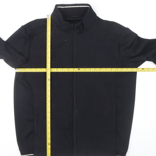 Zara Men’s Black XL Bomber Jacket Full Zip Polyester Casual