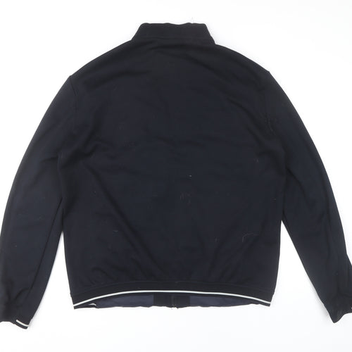 Zara Men’s Black XL Bomber Jacket Full Zip Polyester Casual