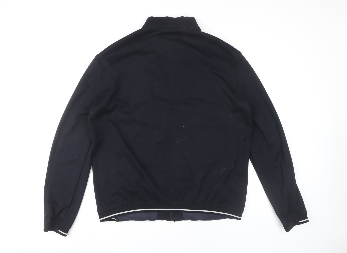 Zara Men’s Black XL Bomber Jacket Full Zip Polyester Casual