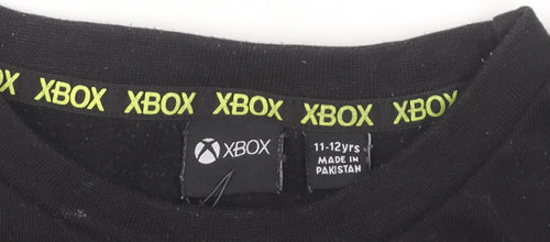 Xbox Boys Black 11-12 Years Pullover Sweatshirt Long Sleeve Graphic Logo