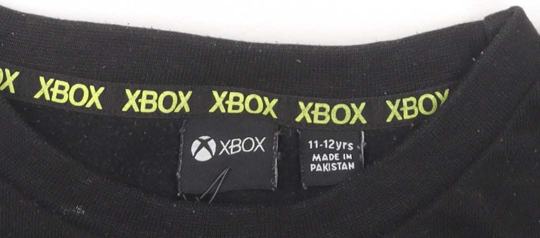 Xbox Boys Black 11-12 Years Pullover Sweatshirt Long Sleeve Graphic Logo