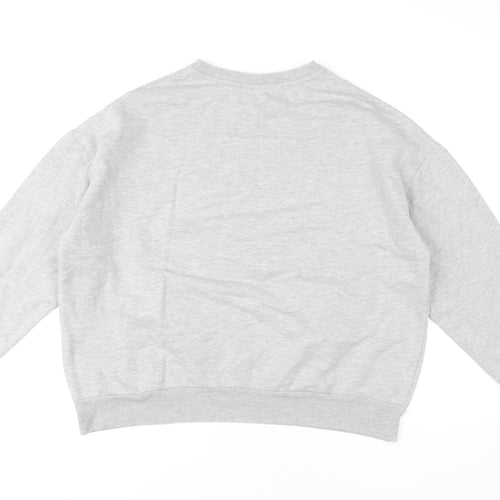 Disney Womens Grey Mickey Mouse Pullover Sweatshirt L 14/16