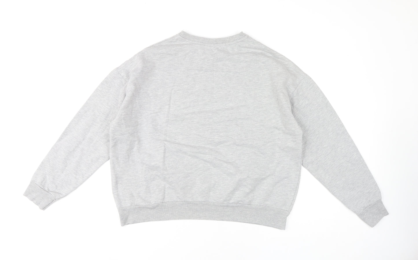Disney Womens Grey Mickey Mouse Pullover Sweatshirt L 14/16