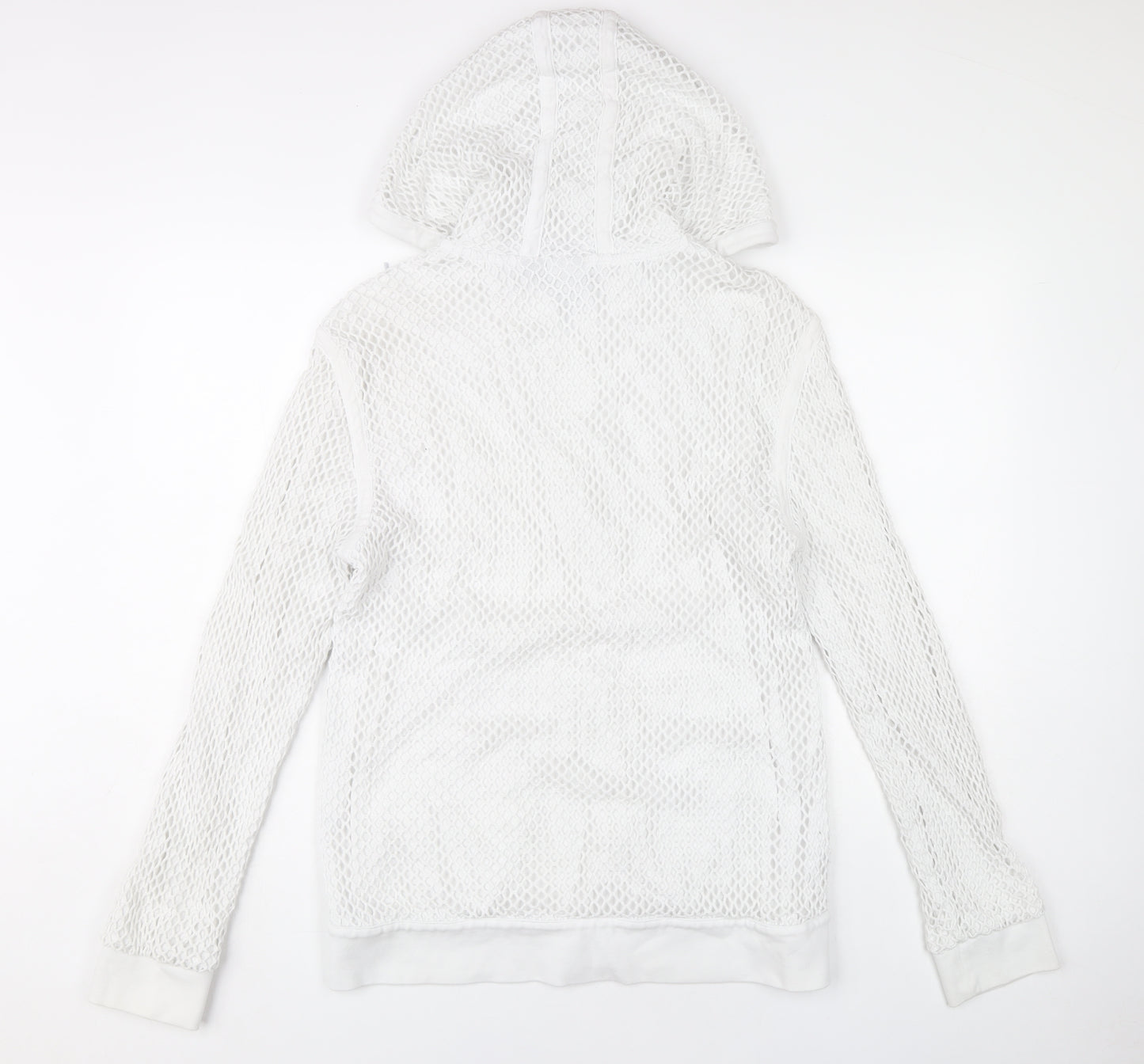 Armani Exchange Women’s White Cotton Full Zip Hoodie Size L
