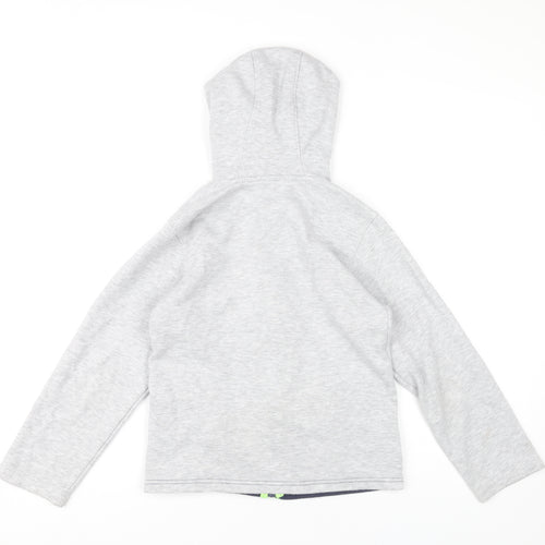 Mountain Warehouse Boys Grey Blue Full Zip Hoodie 9-10 Years Cotton Blend