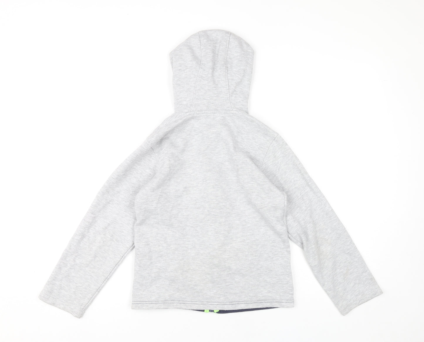 Mountain Warehouse Boys Grey Blue Full Zip Hoodie 9-10 Years Cotton Blend