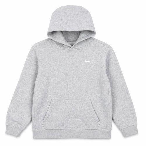 Nike Boys Grey Pullover Hoodie 12-13 Years Regular Fit Logo Sportswear