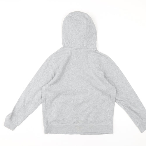 Nike Boys Grey Pullover Hoodie 12-13 Years Regular Fit Logo Sportswear