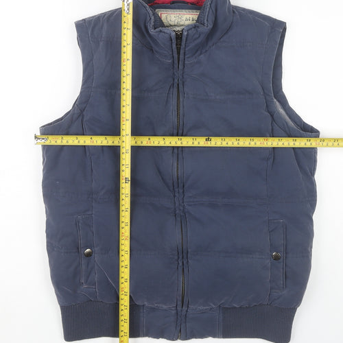 Fat Face Womens Blue Size 12 Puffer Padded Waistcoat Gilet Jacket