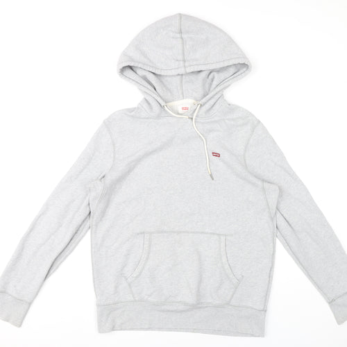 Levi's Womens Grey Pullover Hoodie Small Regular Fit Fleece
