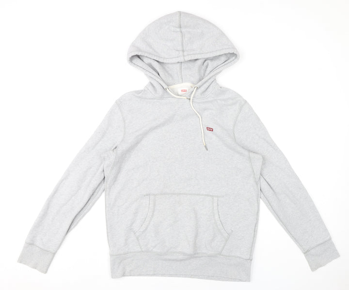 Levi's Womens Grey Pullover Hoodie Small Regular Fit Fleece