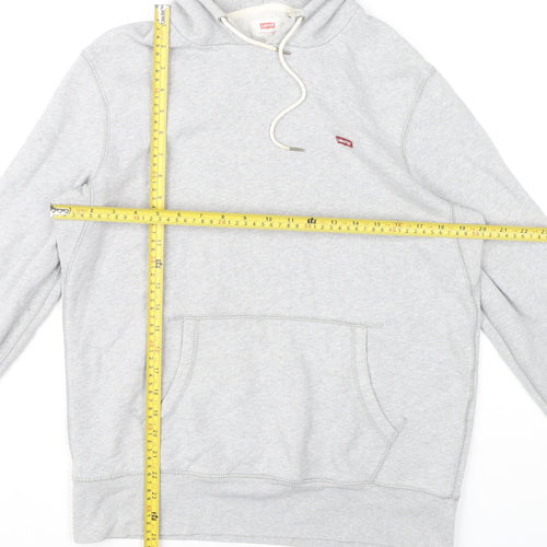 Levi's Womens Grey Pullover Hoodie Small Regular Fit Fleece
