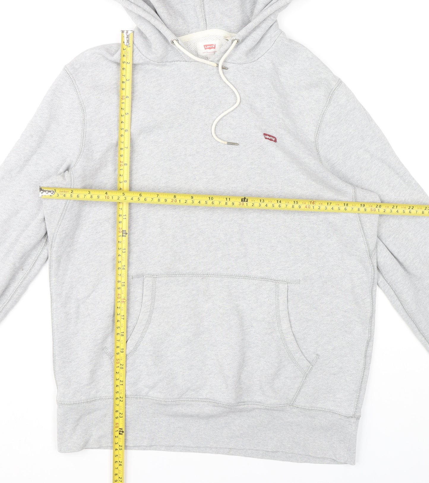Levi's Womens Grey Pullover Hoodie Small Regular Fit Fleece