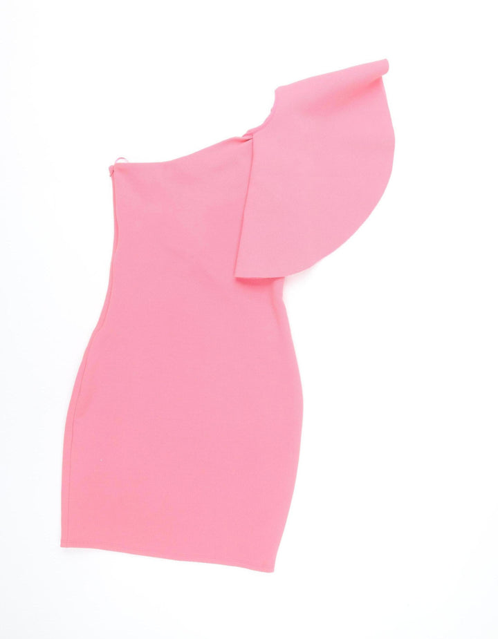 Miss Selfridge Women’s Pink One Shoulder Bodycon Dress Size 8