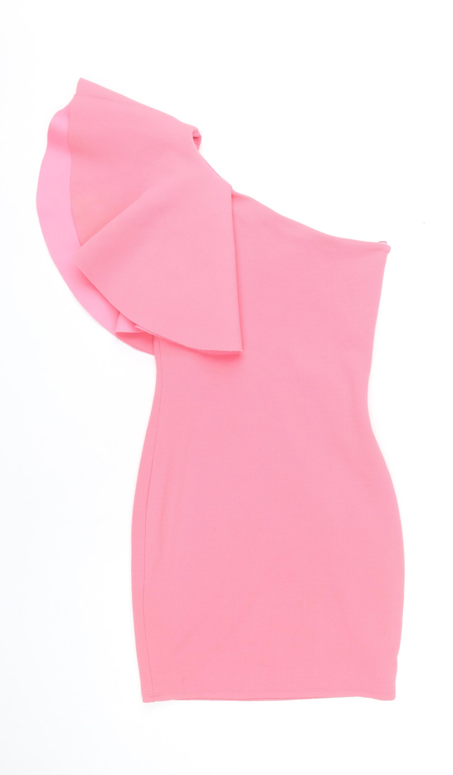 Miss Selfridge Women’s Pink One Shoulder Bodycon Dress Size 8