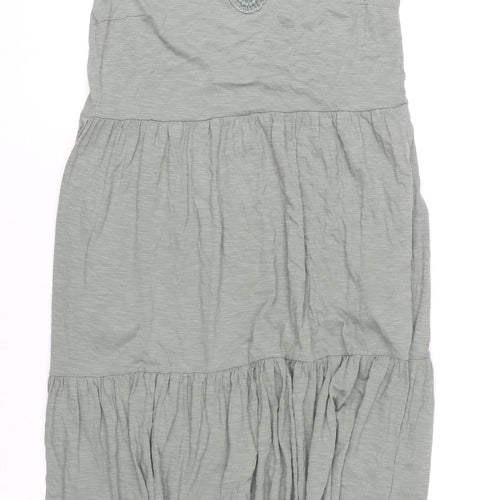 Brakeburn Womens Green Size 8 A-Line Midi Sleeveless Dress
