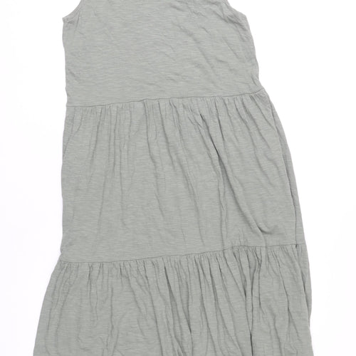 Brakeburn Womens Green Size 8 A-Line Midi Sleeveless Dress
