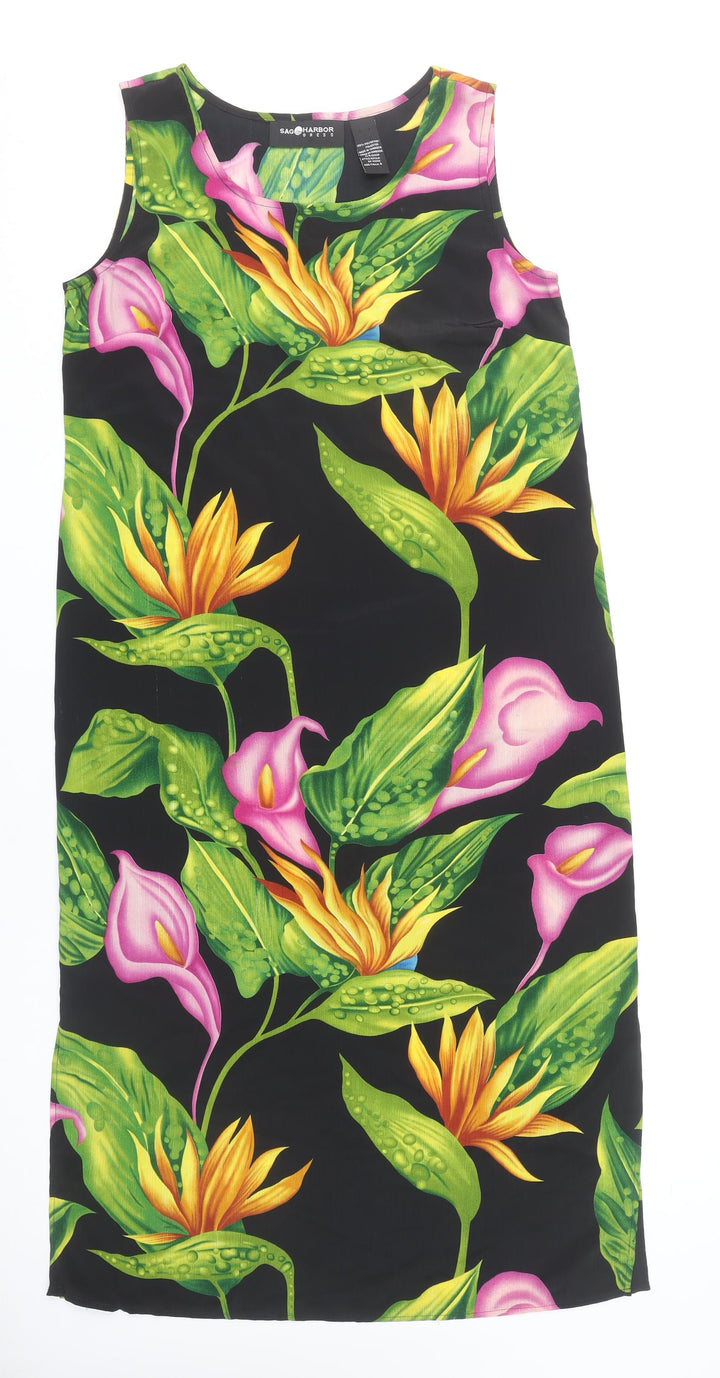 Sag Harbor Womens Multicoloured Size 8 Tropical Floral Shift Dress