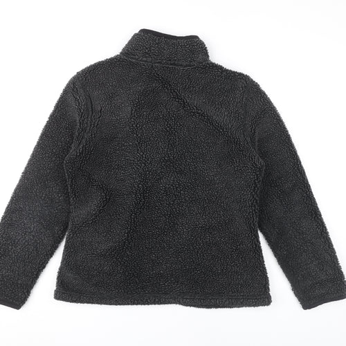 NX Sport Womens Black Fleece Zip Jacket UK 12 Regular Fit