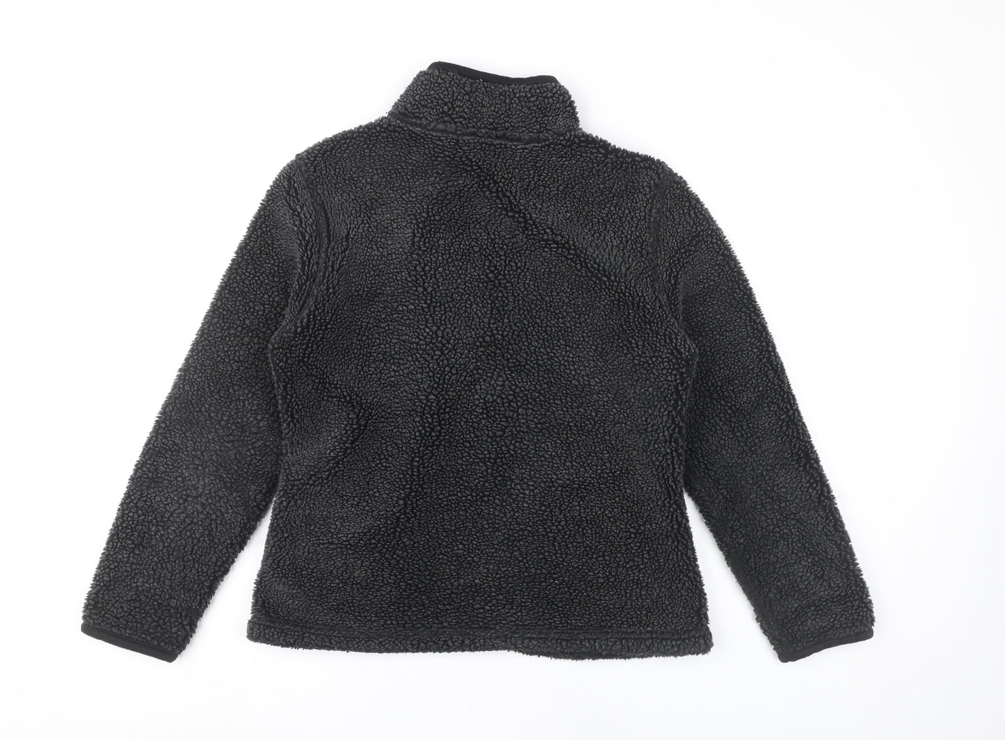 NX Sport Womens Black Fleece Zip Jacket UK 12 Regular Fit