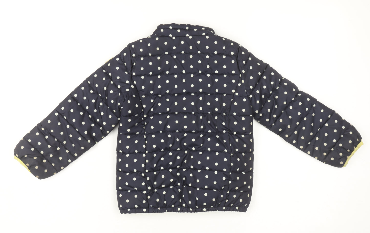 Gap Girls Blue Polka Dot Puffer Jacket Coat 5 Years Full Zip Quilted