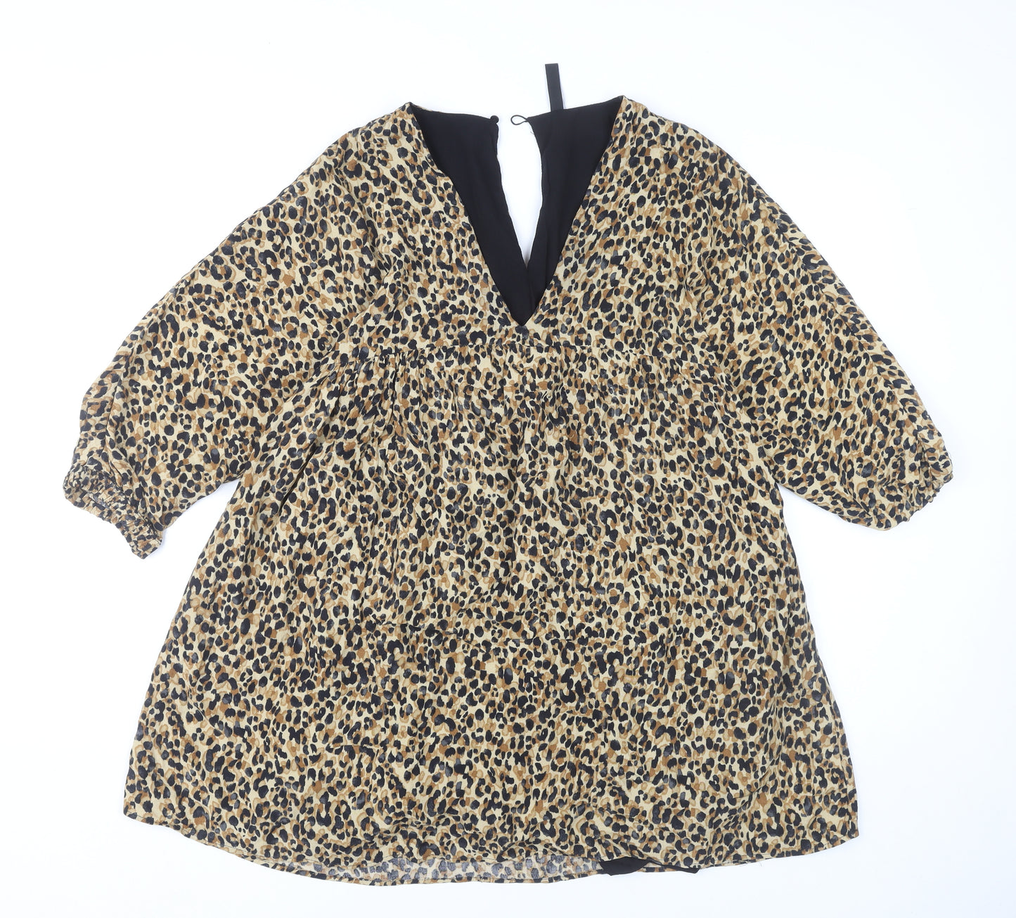 Zara Women’s Multicoloured Leopard Print Shift Dress XS