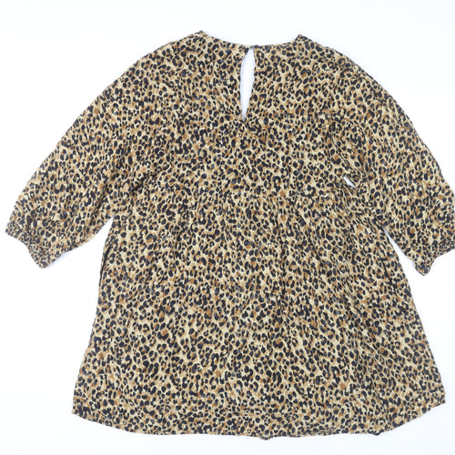 Zara Women’s Multicoloured Leopard Print Shift Dress XS