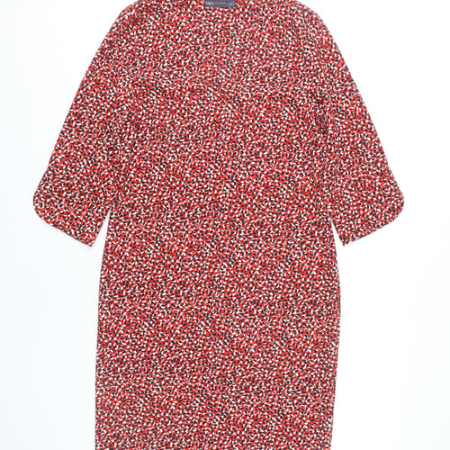 Marks and Spencer Women’s Red Floral Shift Dress Size 6