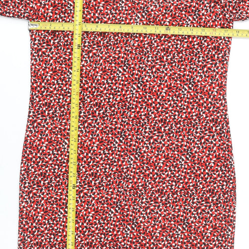 Marks and Spencer Women’s Red Floral Shift Dress Size 6