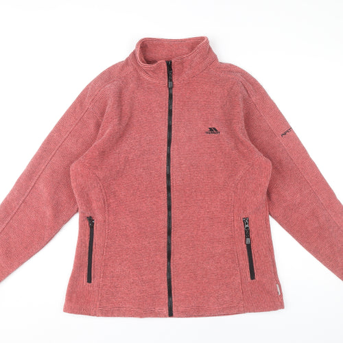 Trespass Women’s Red Full Zip Fleece Jacket Size L Outdoor Casual