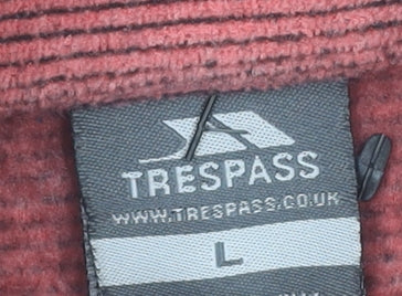 Trespass Women’s Red Full Zip Fleece Jacket Size L Outdoor Casual