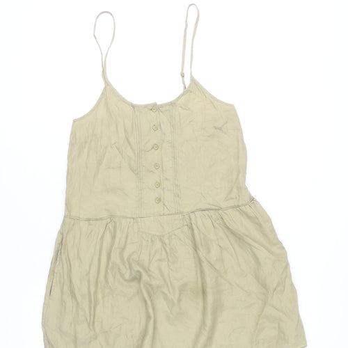 Jack Wills Women’s Beige Silk Cotton Slip Dress Size 8